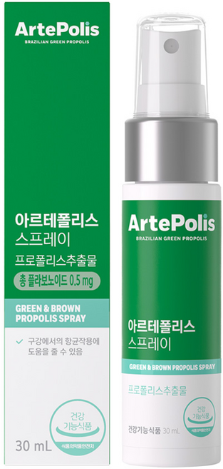 아르테폴리스 구강항균 그린프로폴리스 스프레이, 1개, 30ml