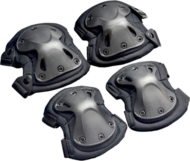 천끝 작업용 무릎 보호대 현장 시공 타일 미장 팔꿈치 보호, 1세트, 블랙