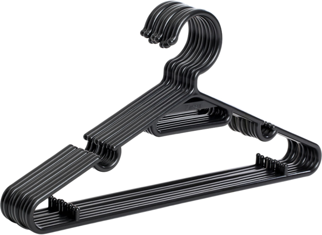 디스토어 솔리드 옷걸이, 블랙, 100개