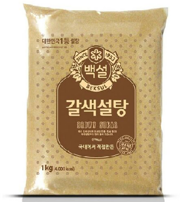 백설 갈색설탕1kg백설 설탕>>갈색설탕/흑설탕, 1개