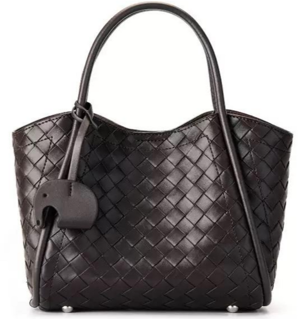 윤휘 여성 소가죽 위빙 스퀘어 토트 크로스백 3110