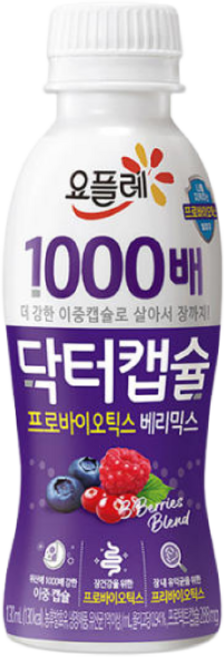 빙그레 요플레 1000배 닥터캡슐 베리믹스, 130ml, 40개