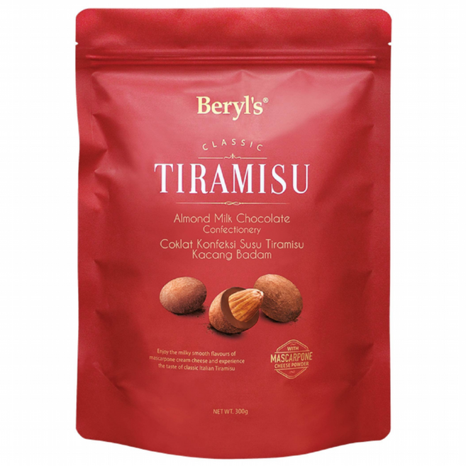 Beryl's 버릴스 티라미슈 아몬드 초콜릿Tiramisu Chocolate 300g, 밀크, 3개