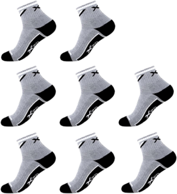 엑스피디 남성용 빅터 스포츠양말 8족, 그레이 8p