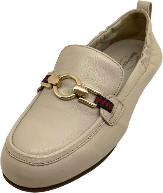 허시파피 여성화 염소가죽 2CM굽 모던 발등장식포인트 컴포트 데일리 세미캐주얼 단화P427