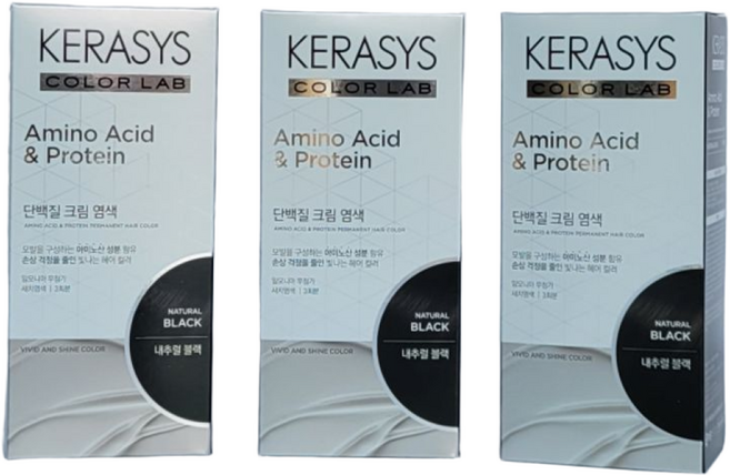 케라시스 컬러랩 단백질 크림 염색제 120g, 옵션 초코브라운, 3개