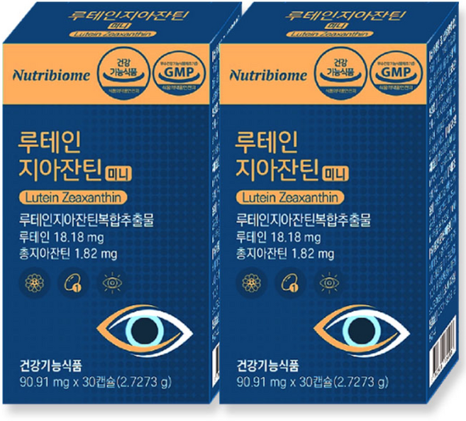뉴트리바이옴 루테인 지아잔틴 미니 눈 영양제, 2개, 30정