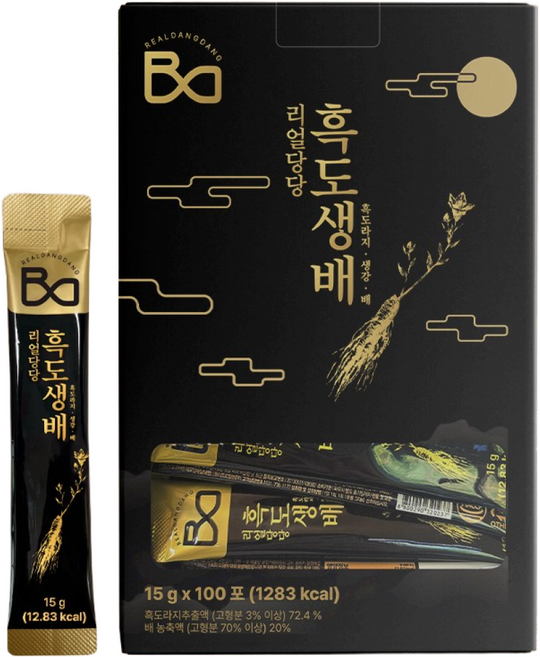 [리얼당당] 흑도생배 국산 흑도라지 생강 배 건강스틱 도라지배, 1개, 1.5kg