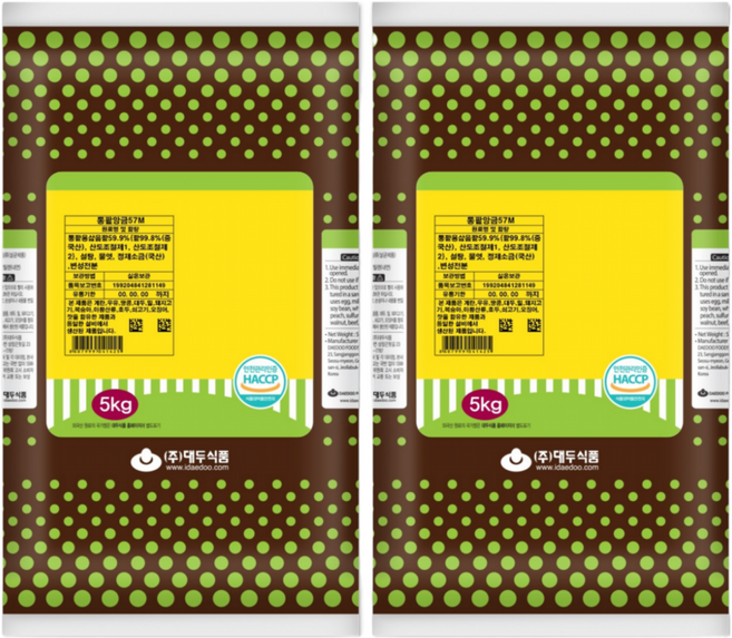 대두식품 통팥앙금 57M 5kg 박스 대용량 팥앙금, 2개
