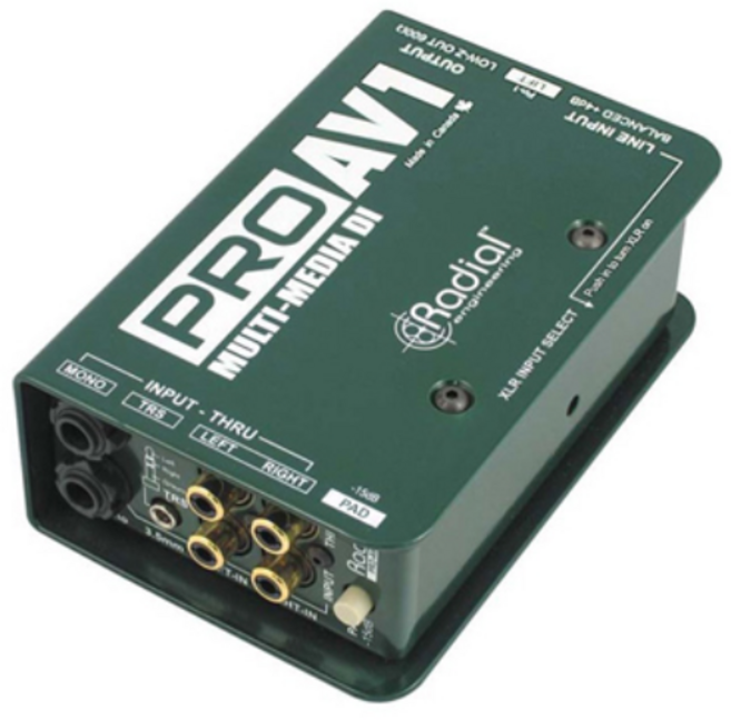 래디알 PRO AV1 / Radial PRO AV1 / DI박스 / 패시브DI / 멀티미디어용