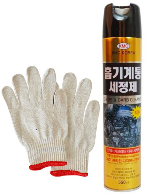 흡기 크리닝 550ml + 장갑, 1개