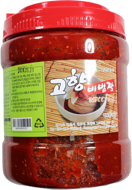 고향식품 옛맛 고향 비빔장 2kg 대용량 양념장 쫄면양념 비빔냉면 소스 업소용, 6개
