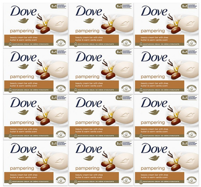 도브 뷰티바 시어버터 vanila, 90g, 12개입