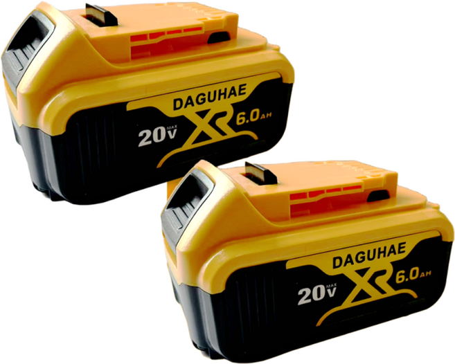 다구해 호환 디월트 배터리 20V 18V 6.0Ah, 2개