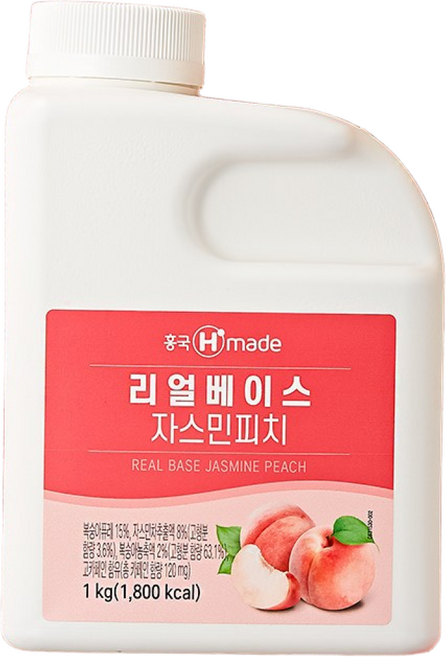 흥국 냉장 Hmade 리얼베이스 자스민피치 1kg 2개묶음, 2개, 1L