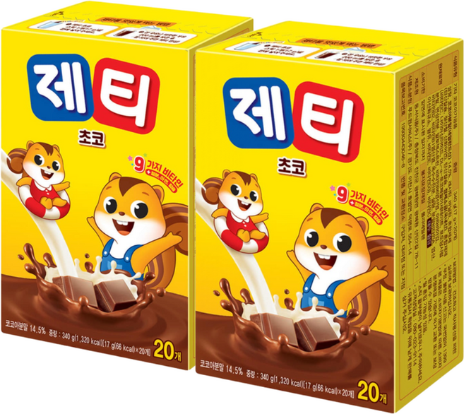 동서 제티 초코 20T 코코아분말스틱, 20개입, 2개, 17g