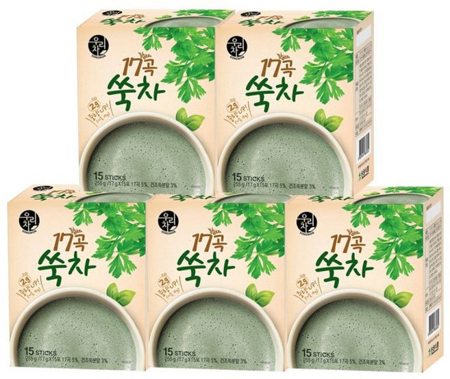 송원 17곡 쑥차, 17g, 15개입, 5개