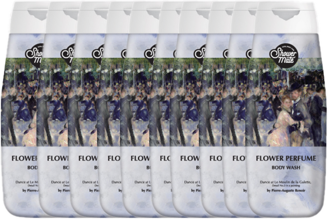 샤워메이트 플라워퍼퓸 옐로우플라워 바디워시, 10개, 180ml