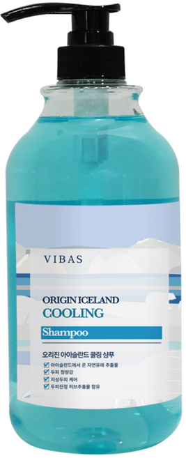 비바스 오리진 아이슬란드 두피 쿨링 샴푸, 1kg, 2개