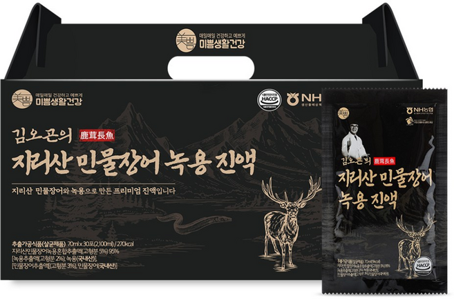 김오곤의 지리산 민물장어 생 녹용 진액, 70ml, 30개