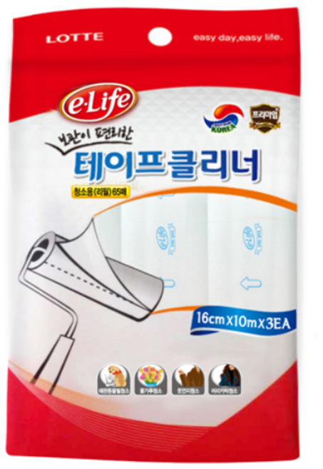 롯데이라이프 NEW 테이프 크리너 청소용, 3개입, 1개