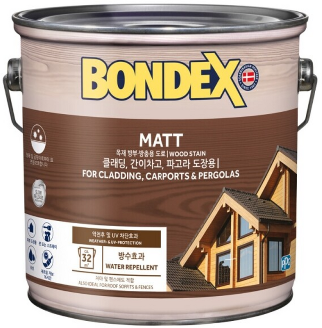 본덱스 방부 방충용 도료 2.5L, 733월넛, 1개