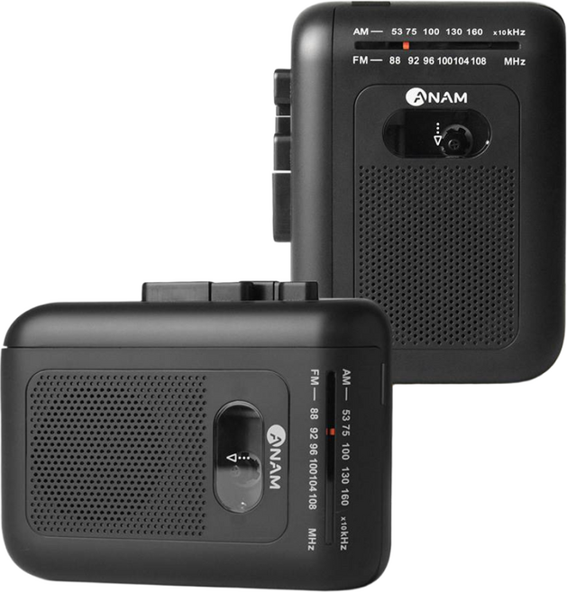 아남 카세트플레이어 ATC-90AR 워크맨 오토리버스 FM 녹음기능 자동방향 전환 카세트 외부스피커, 블랙