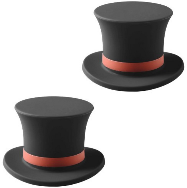 리빙쉘 와인병 스토퍼 병마개 병뚜껑 2P, 블랙, 2개