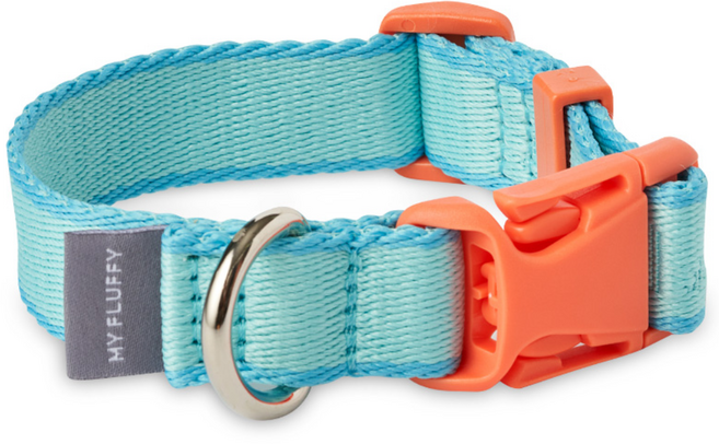 마이플러피 강아지 핏칼라 목줄, 아쿠아블루, 1개