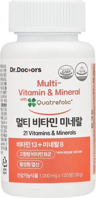 닥터닥터스 멀티 비타민 미네랄, 1개, 120g - 쿠팡