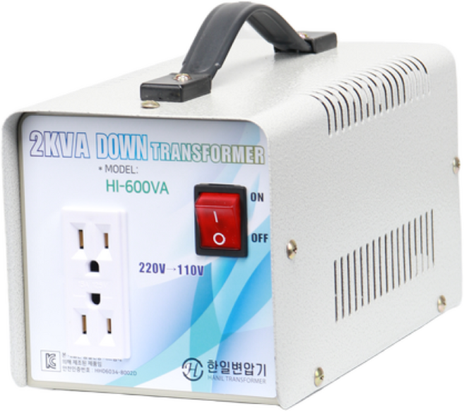 2k 220-110 다운변압기 / 한일트랜스/도란스/ 외국제품을 한국에서 사용, 1개