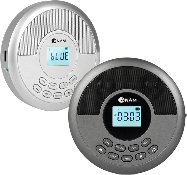 아남 휴대용 MP3CD 플레이어 ACDP600 외부스피커 USB인식 블루투스 튐방지, 화이트