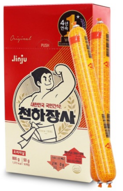 진주 천하장사 800g (50gx16개) 소시지, 50g, 16개
