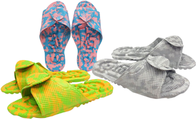 (주)에이스샵_국내생산 지압슬리퍼 초경량 친환경 건강지압실내화 욕실화 발마사지 욕실슬리퍼 EVA소재 초경량 138g