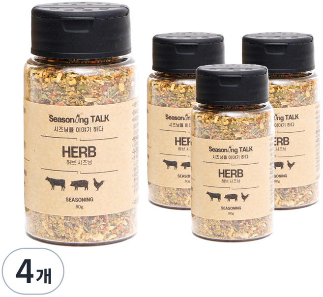 시즈닝톡 허브 시즈닝, 80g, 4개