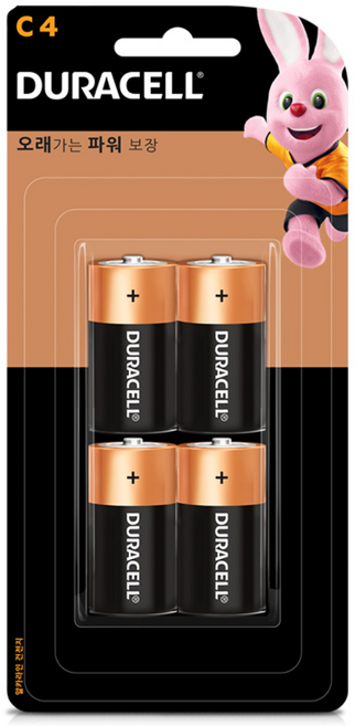 듀라셀 알카라인 C형 건전지, 4개입, 1개