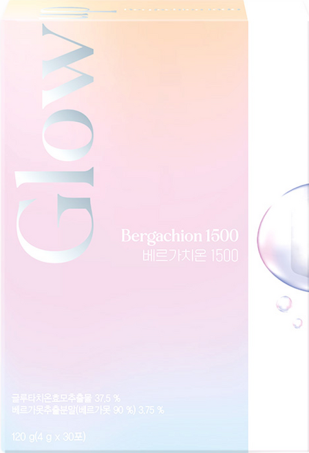 [온유바이오]이탈리아산 베르가못 함유 글로우업 분말형 글루타치온 베르가치온 1500 1BOX(1개월분), 30회분, 1박스