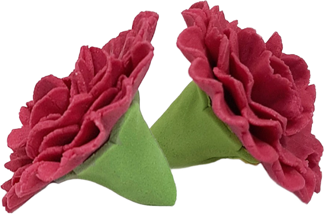 머랭 카네이션 진레드 24송이, 24개, 9g