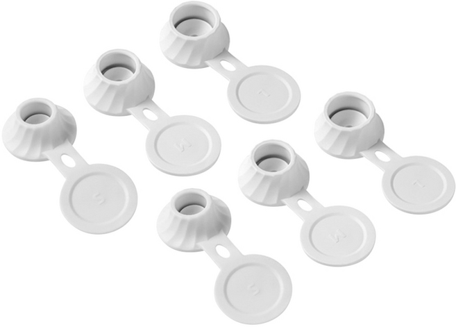 프롬하우스 끝까지 쓰는 실리콘 거꾸로 알뜰캡 6P세트, 6개, 화이트