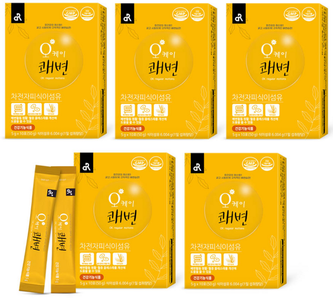 오케이쾌변 스틱포 50gx5박스 총50포 차전자피 식이섬유, 50g, 5개