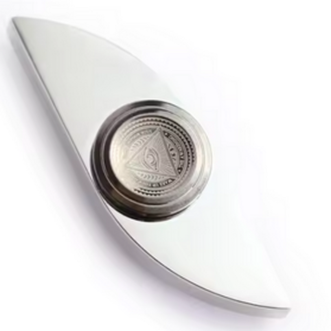 스테인리스 스틸 핑거 팁 스피너는 성인을 위한 프리미엄 EDC 플레저 도구로 불안 완화 및 자폐 스펙트럼 장애 지원에 효과적이며 남성에게 이상적인 선물 선택으로 설계되었습니다, 1개, 은색