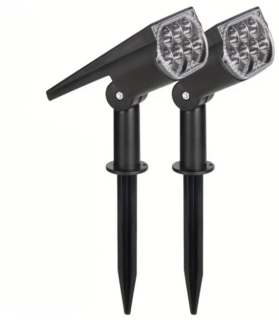 HK.sell 아르타 스포트라이트 7구 태양열 야외 정원 조명 2P, 황색등