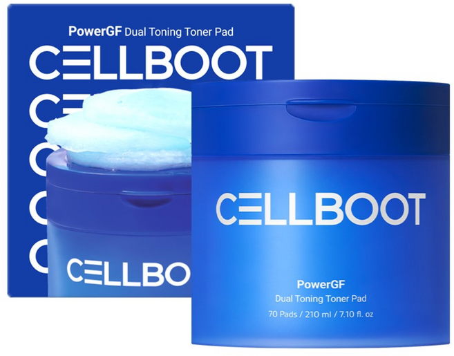 셀부트 PowerGF 듀얼 토닝 토너 기미 쿨톤 잡티 토닝 패드, 1개, 70매입