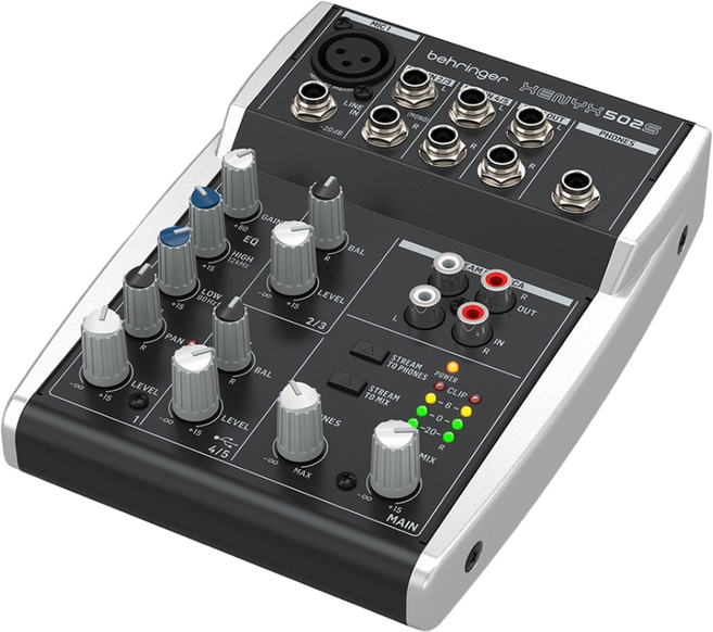 [공식인증점] 베링거 502 S 아날로그 믹서 5채널 USB 소형 오디오 오디오 인터페이스