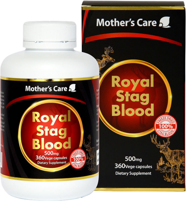 마더스케어 뉴질랜드 숫사슴 녹혈 알부민 로얄스태그 500 식물성 360캡슐, 1개, 360정