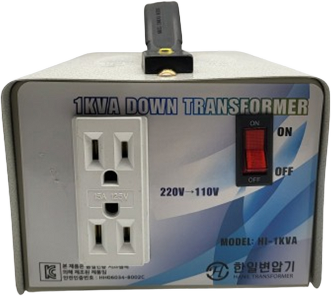 국산 가정용 변압기 도란스/트랜스 1KW/1000W 다운용, 1개