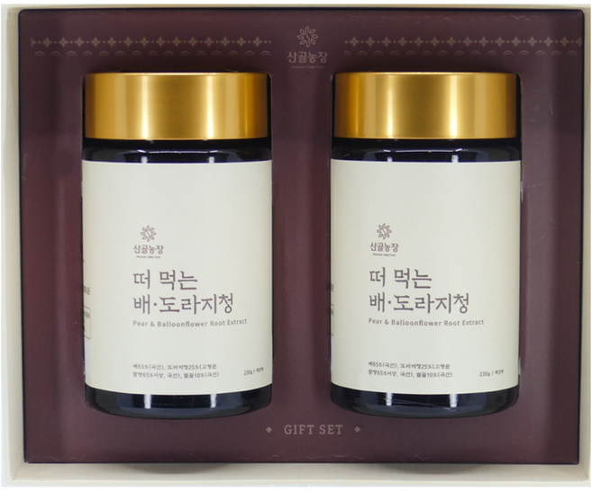 에이라이프 산골농장 떠먹는 배도라지청 세트, 230g, 2개입, 1개