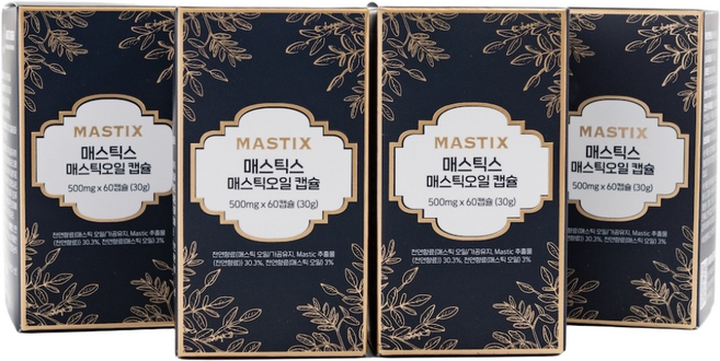 매스틱스 매스틱 오일 4개월 240캡슐, 4개, 60정