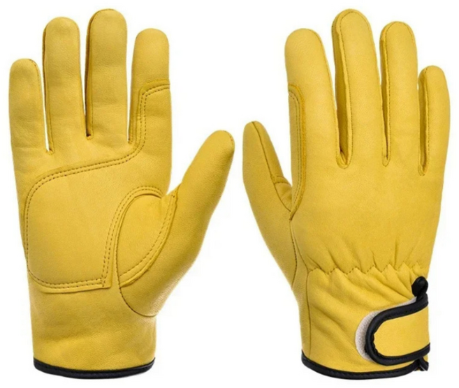 키친9단 캠핑 바베큐 용접 원예 작업 안전장갑 알곤장갑 고급형, 1개, 엘로우