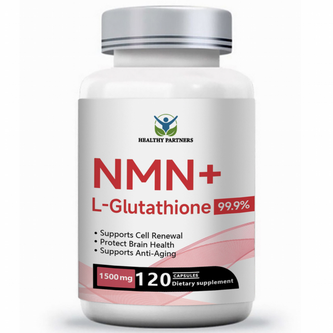 리포좀 NMN+피세틴 L-글루타치온 1500mg 항노화 고순도 99.9% 니코틴아미드 NAD 무관세, 2개, 120정